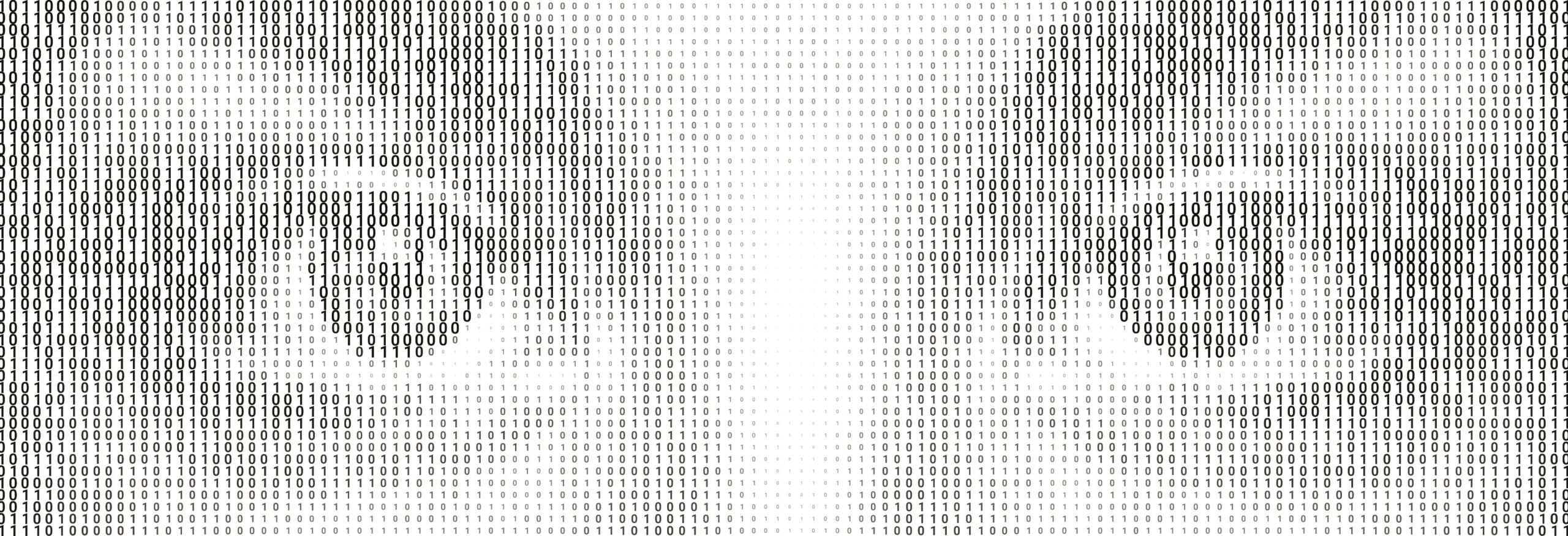 Face in binary code